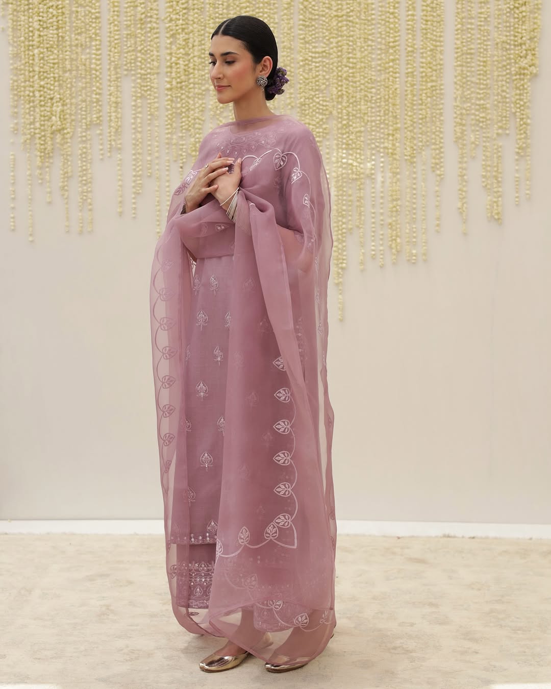 Lilac π Cotton Stitched Dress
