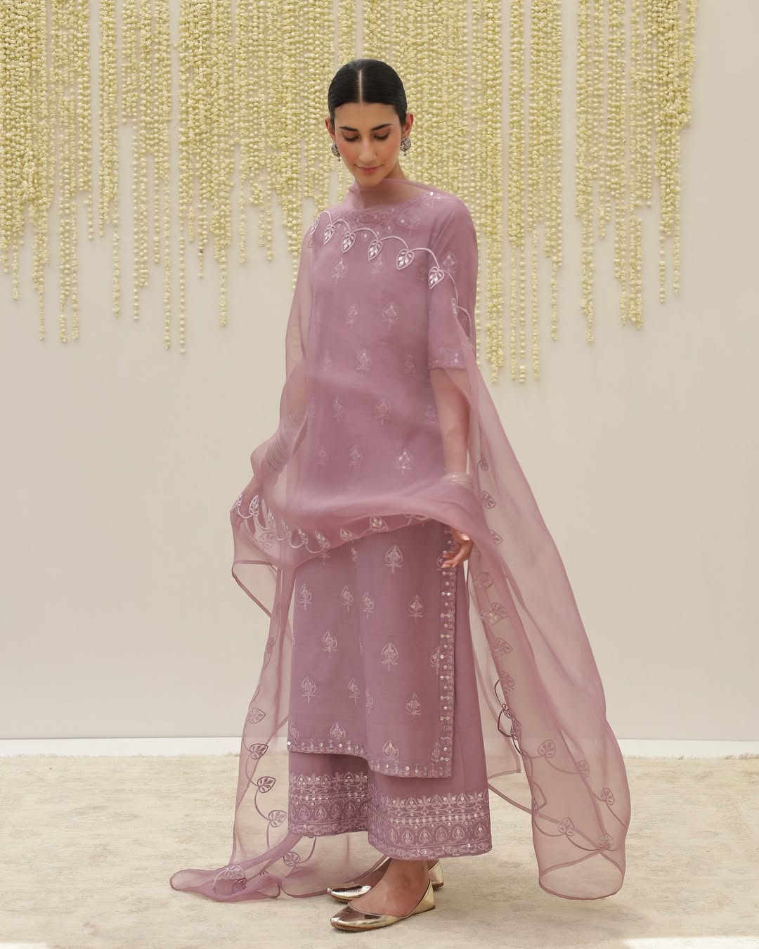 Lilac π Cotton Stitched Dress