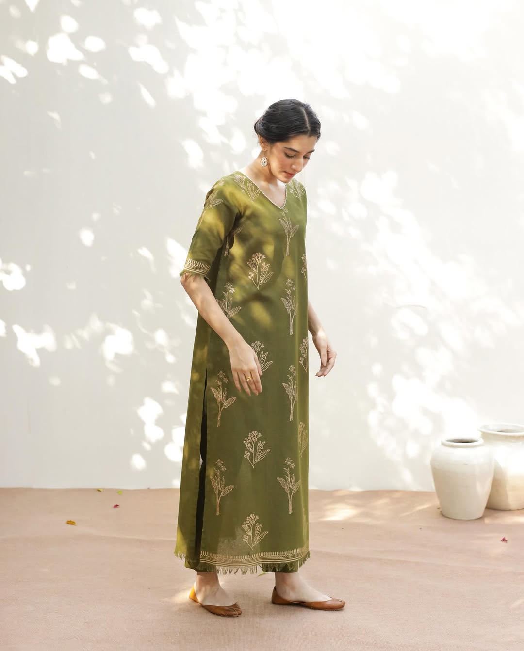 Olive Green Lawn 2-piece
