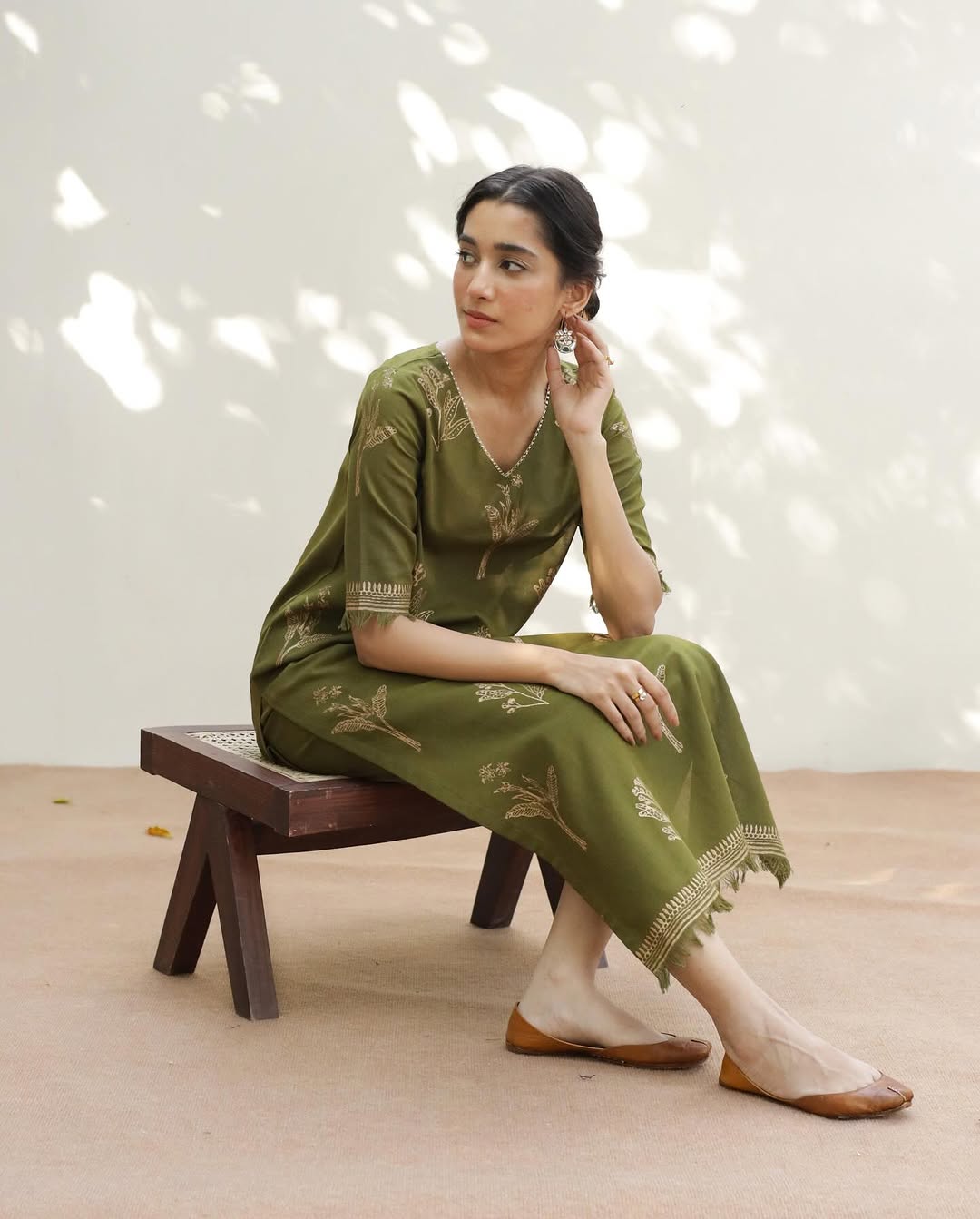 Olive Green Lawn 2-piece