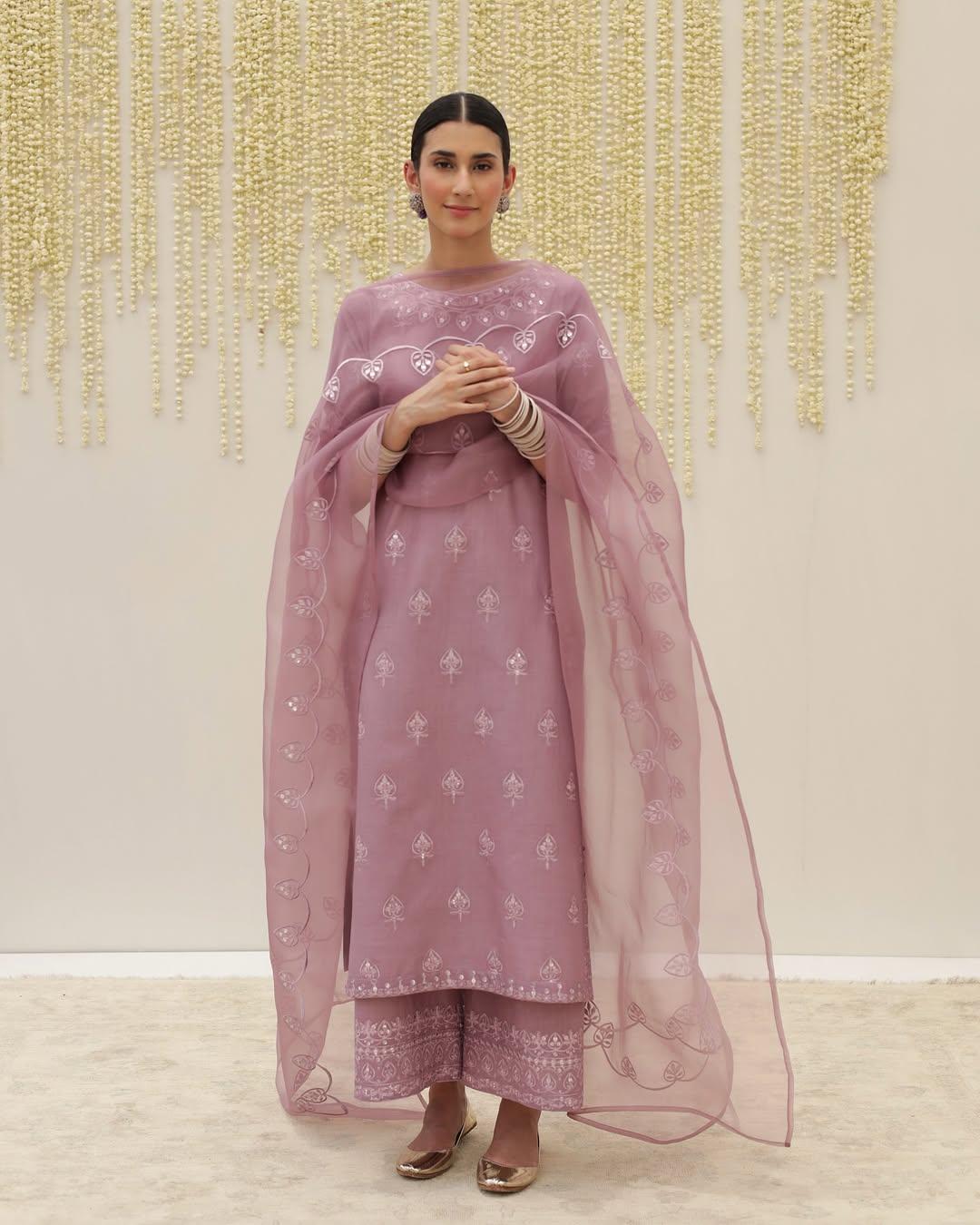 Lilac π Cotton Stitched Dress