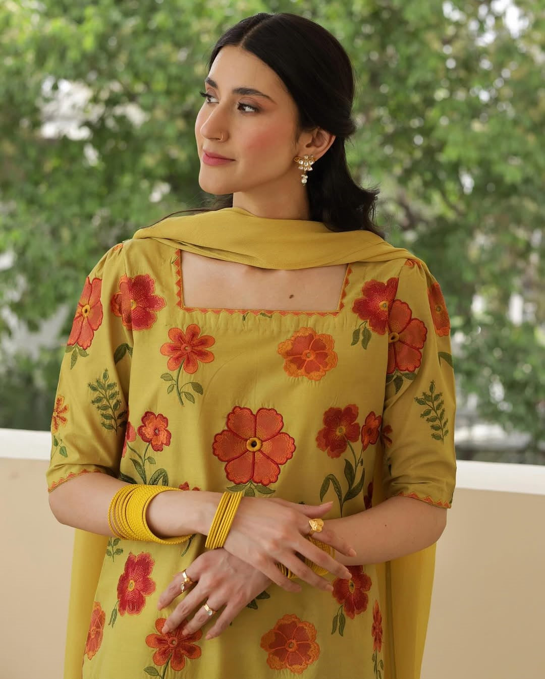 Olive Yellow Outfit Full Sleeve's
