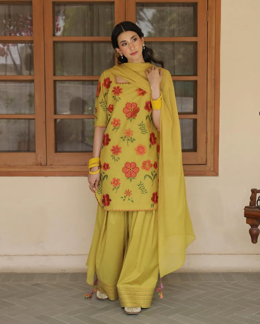 Olive Yellow Outfit Full Sleeve's